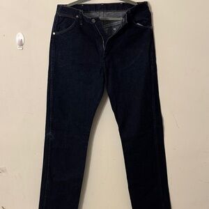 Wrangler Men's Straight Jeans in Deep Navy